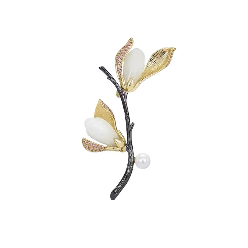 Magnolia brooch high-end niche small fragrance luxury temperament natural freshwater bead pin accessories
Magnolia brooch high-end niche small fragrance luxury temperament natural freshwater bead pin accessories