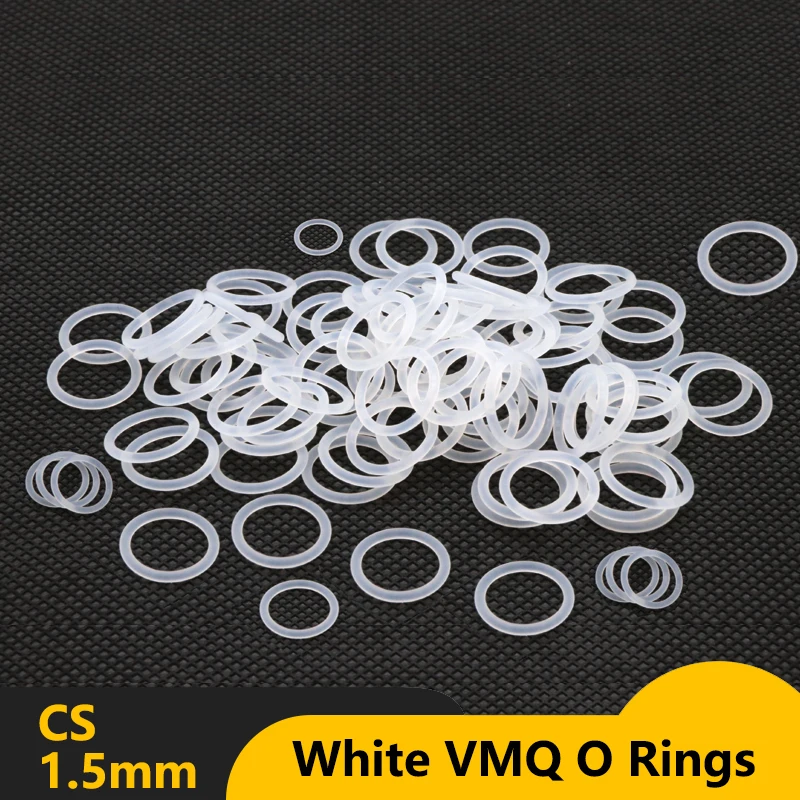 CS 1.5mm OD 5~80mm 10/50Pcs VMQ O Ring White Silicone Gasket Food Grade Waterproof Washer Round O Shape VMQ O Ring Silicone Ring
CS 1.5mm OD 5~80mm 10/50Pcs VMQ O Ring White Silicone Gasket Food Grade Waterproof Washer Round O Shape VMQ O Ring Silicone Ring