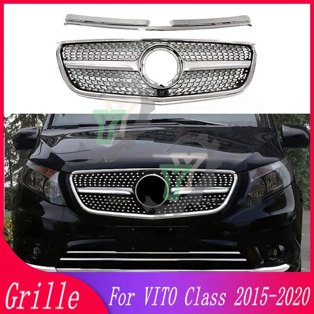 2015-2020 Front Grille For Ben VITO Class Diamond Grille Black Silver for V260 V250 Front Bumper Racing Grill for Vito GT Style
2015-2020 Front Grille For Ben VITO Class Diamond Grille Black Silver for V260 V250 Front Bumper Racing Grill for Vito GT Style
