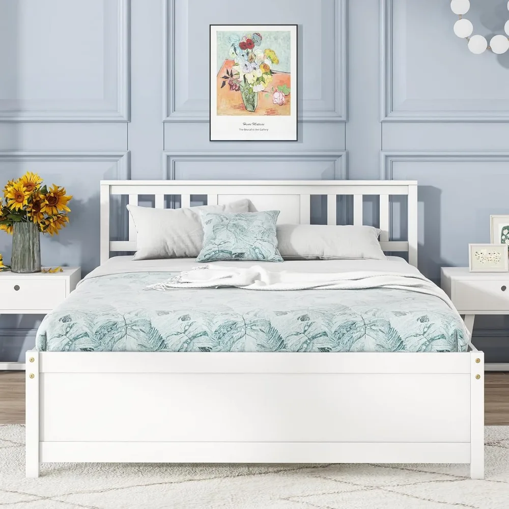 Giantex Full Size Solid Wood Platform Bed Frame, Mid Century Full Bed Frame with Headboard, Wood Slat Support, Double Panel Bed,
Giantex Full Size Solid Wood Platform Bed Frame, Mid Century Full Bed Frame with Headboard, Wood Slat Support, Double Panel Bed,