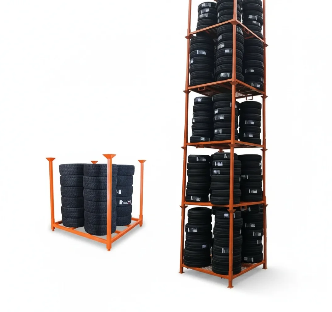 Industrial Tire Rack, Heavy-Duty Q235 Steel Storage Shelf, 1500mm/59.05 inch Foldable Shelving, Powder Coated Warehouse Rack
Industrial Tire Rack, Heavy-Duty Q235 Steel Storage Shelf, 1500mm/59.05 inch Foldable Shelving, Powder Coated Warehouse Rack