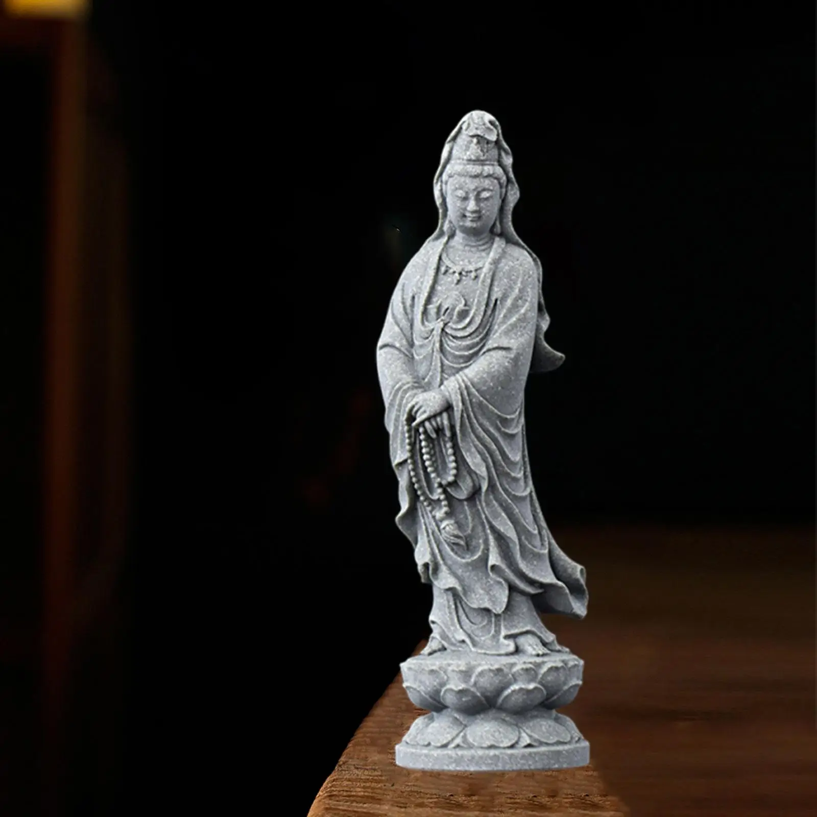 Guan Yin Statue Stone Ornament Chinese Female Buddha Sculpture Feng Shui Artwork for Bookshelf Fireplace Table Centerpieces 
Guan Yin Statue Stone Ornament Chinese Female Buddha Sculpture Feng Shui Artwork for Bookshelf Fireplace Table Centerpieces