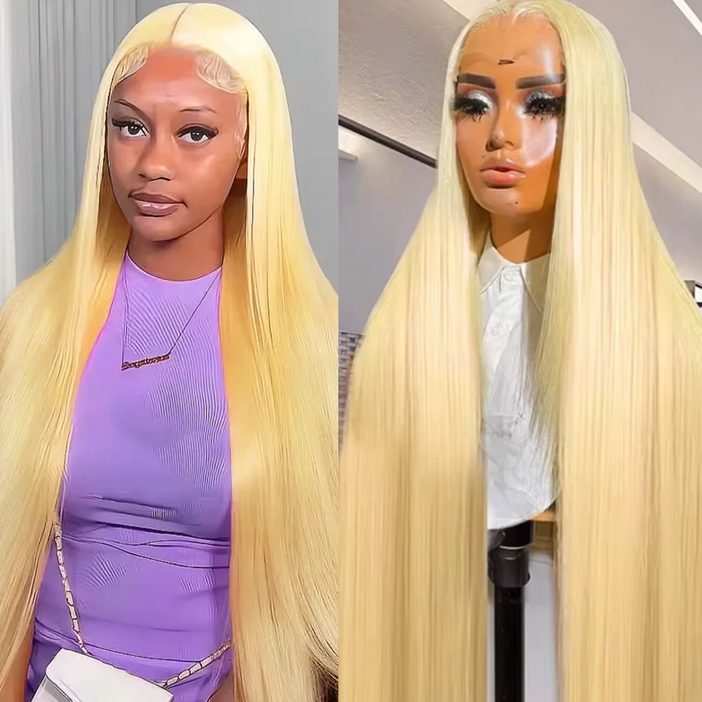 13x4 HD Transparent Lace Frontal Wig 613 13X6 Bone Straight Blonde Human Hair Wigs Brazilian Pre plucked for Women 40 46 Inches
13x4 HD Transparent Lace Frontal Wig 613 13X6 Bone Straight Blonde Human Hair Wigs Brazilian Pre plucked for Women 40 46 Inches