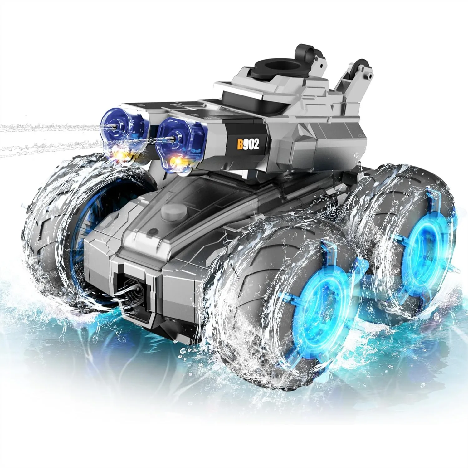 3-In-1 Amphibious Remote Control Car RC Boat And Water Gun 4WD All-Terrain Stunt Truck With LED Lights For Boys 8-12 Years Old
3-In-1 Amphibious Remote Control Car RC Boat And Water Gun 4WD All-Terrain Stunt Truck With LED Lights For Boys 8-12 Years Old