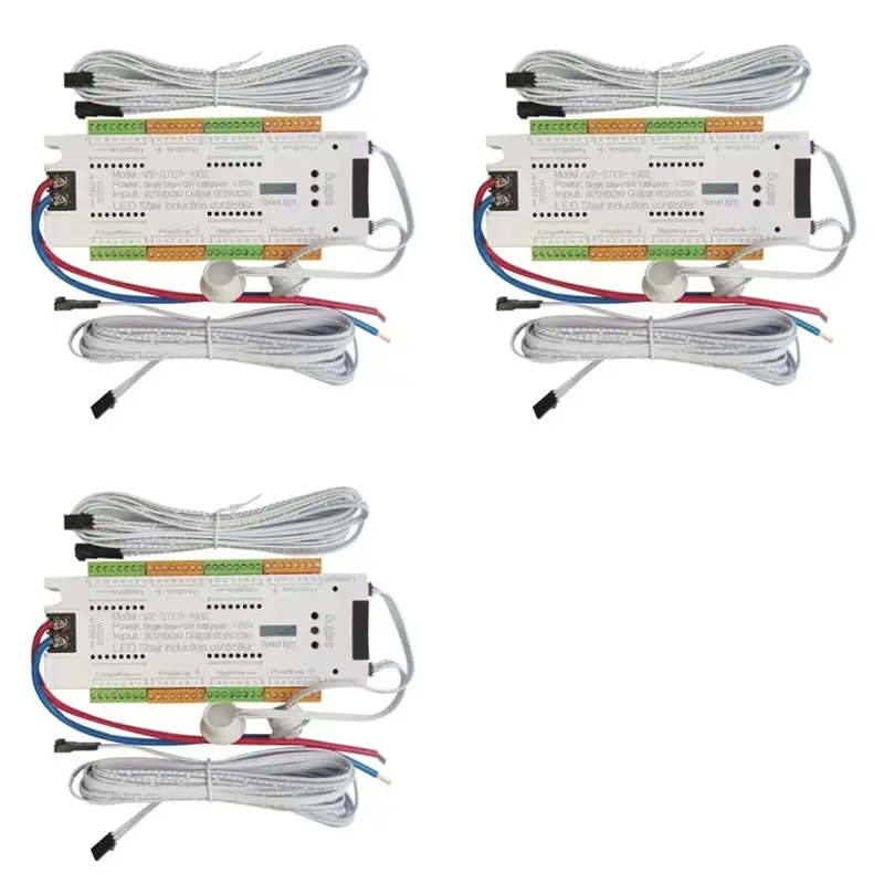 A96T 3X Automatic 32 Channels Stairway Lighting LED Motion Sensor Controller Kit For Stairs Flexible Strip 12V 24V
A96T 3X Automatic 32 Channels Stairway Lighting LED Motion Sensor Controller Kit For Stairs Flexible Strip 12V 24V