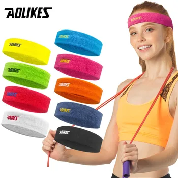 AOLIKES 하이 퀄리티 코튼 스웨트 헤드밴드, 남성용 스웨트 밴드, 여성용 요가 헤어 밴드, 헤드 스웨트 밴드, 스포츠 안전, 1 개