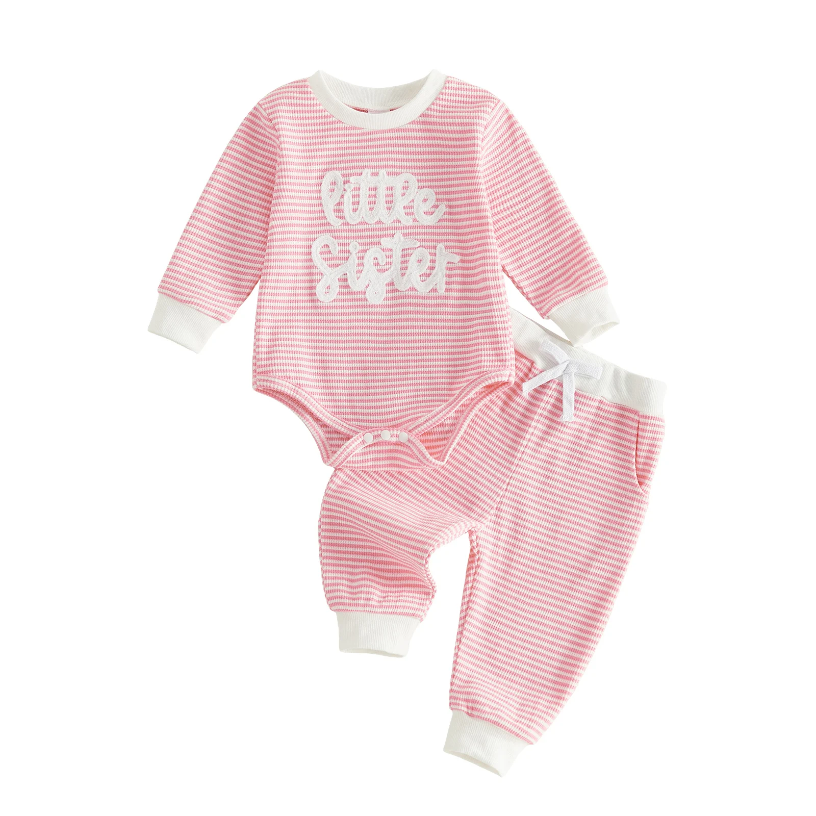 Baby Girl Fall Outfits Letter Embroidery Long Sleeve Crew Neck Romper Pants
Baby Girl Fall Outfits Letter Embroidery Long Sleeve Crew Neck Romper Pants