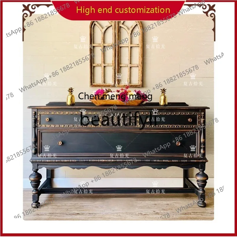 A32 French Retro Solid Wood Carved Entryway Cabinet Vintage Decorative Cabinet Storage Entryway Cabinet
A32 French Retro Solid Wood Carved Entryway Cabinet Vintage Decorative Cabinet Storage Entryway Cabinet