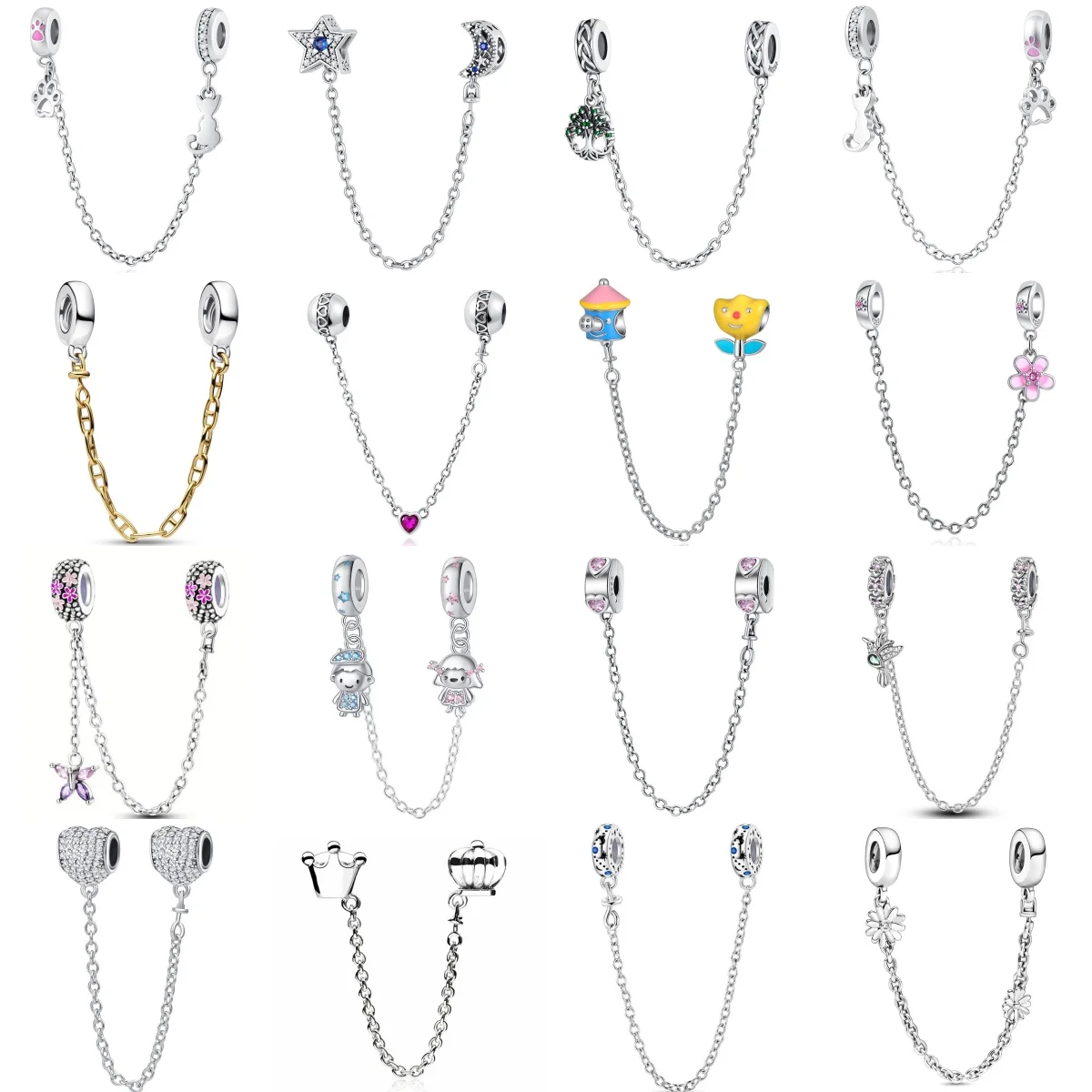 Новая серебряная защитная цепочка S925 с цветком ромашки и колибри для мальчиков и девочек, подходит для оригинального браслета, бутик женских ювелирных изделий своими руками
Новая серебряная защитная цепочка S925 с цветком ромашки и колибри для мальчиков и девочек, подходит для оригинального браслета, бутик женских ювелирных изделий своими руками