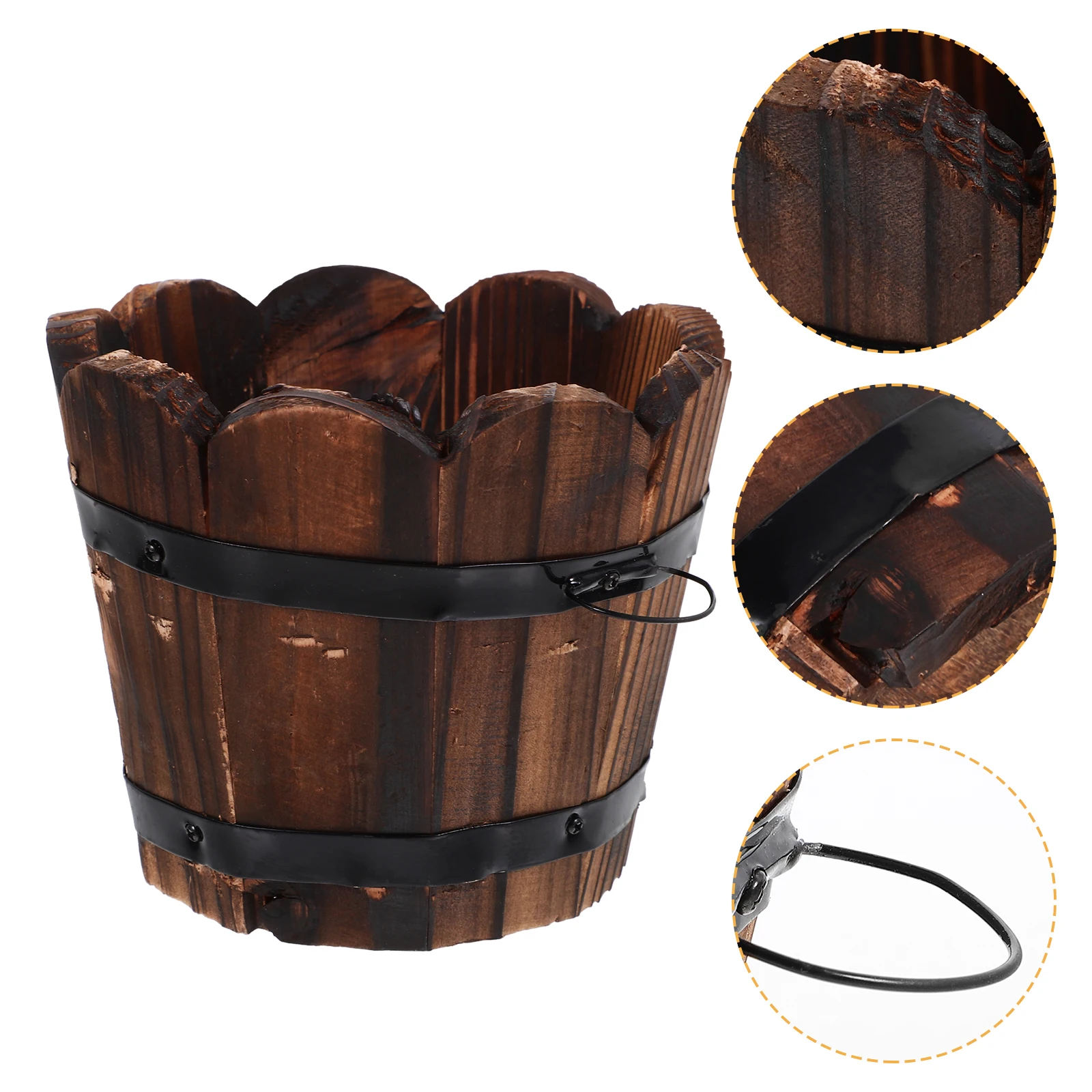 Wooden Succulent Box Round Round Flower Pot Vegetable Box Garden Decor Vegetable Durable Wood Planter Wood Planter
Wooden Succulent Box Round Round Flower Pot Vegetable Box Garden Decor Vegetable Durable Wood Planter Wood Planter