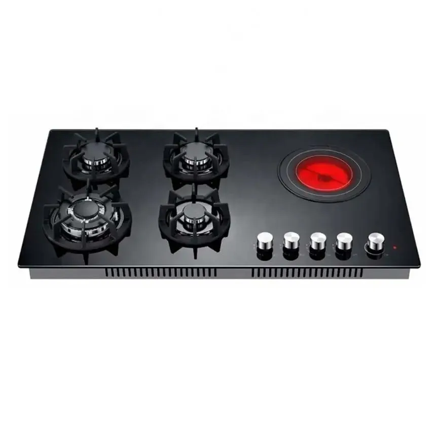 2-Burner Ceramic Hob with Gas And Electric Induction Cooktop Kitchen Stove Cooker - Modern Stainless Steel Design
2-Burner Ceramic Hob with Gas And Electric Induction Cooktop Kitchen Stove Cooker - Modern Stainless Steel Design