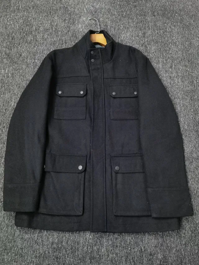 Мужская повседневная шерстяная куртка на осень-зиму с воротником-стойкой, свободного кроя, в стиле рабочей одежды, с множеством карманов, модная, в городском стиле
Мужская повседневная шерстяная куртка на осень-зиму с воротником-стойкой, свободного кроя, в стиле рабочей одежды, с множеством карманов, модная, в городском стиле