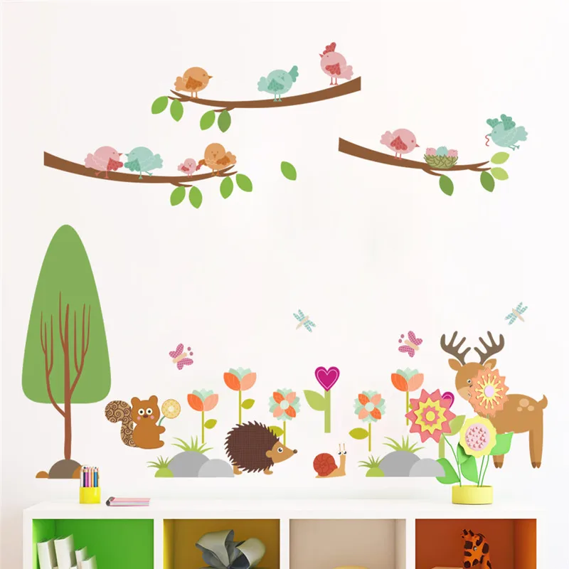 Cute Baby Animal Bird Wall Stickers For Kids Room Decoration Cartoon Safari Tree Mural Art Diy Home Decal Pvc Poster
Cute Baby Animal Bird Wall Stickers For Kids Room Decoration Cartoon Safari Tree Mural Art Diy Home Decal Pvc Poster