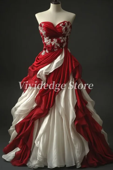Customized Elegant Red White Strapless A-line Prom Dresses Long Party Gowns Gorgeous Prom Dresses Formal Evening Gowns
Customized Elegant Red White Strapless A-line Prom Dresses Long Party Gowns Gorgeous Prom Dresses Formal Evening Gowns