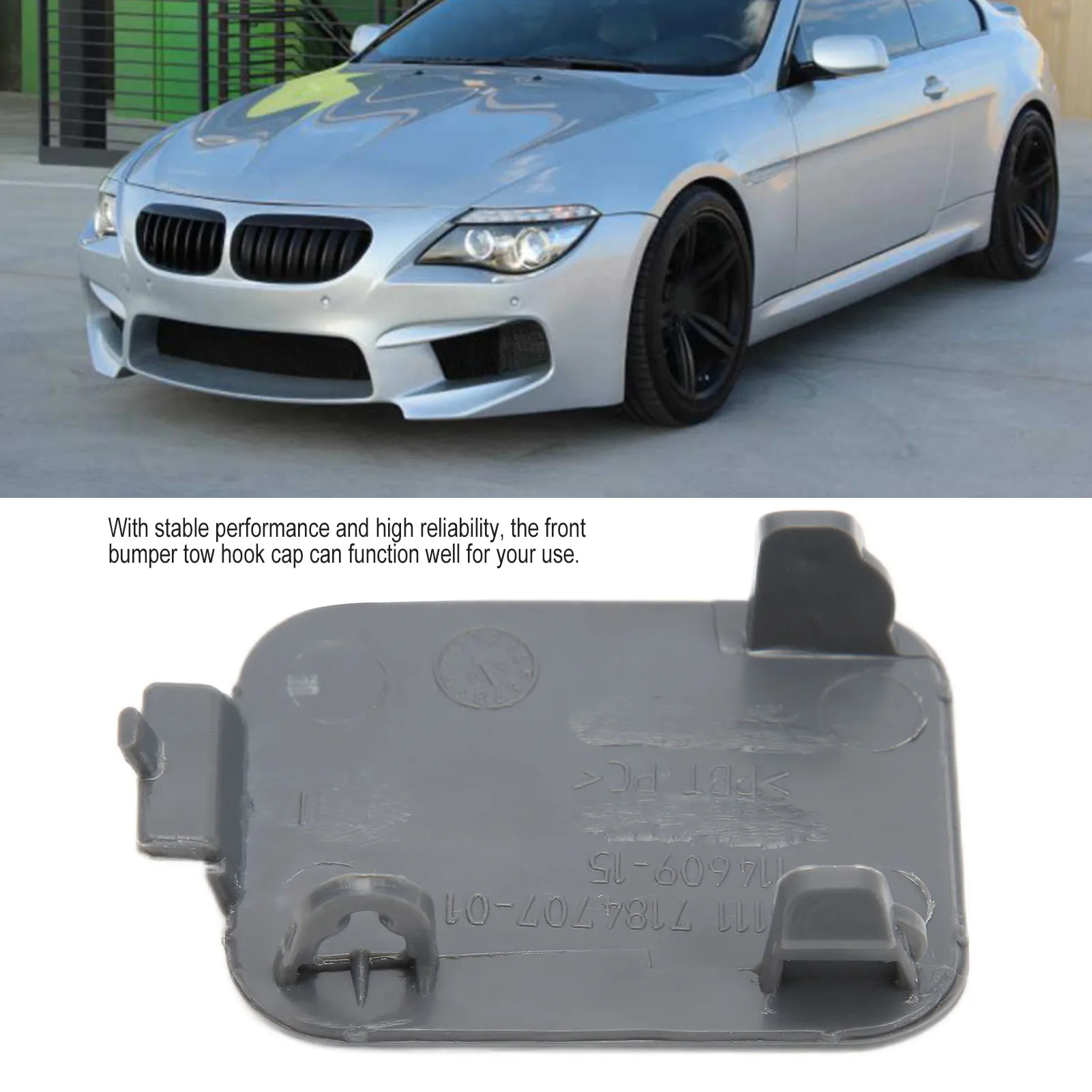 Car Front Bumper Tow Hook Eye Cap Black 51117184708 Replacement for 5 Series E60 Facelift 2005‑2009
Car Front Bumper Tow Hook Eye Cap Black 51117184708 Replacement for 5 Series E60 Facelift 2005‑2009