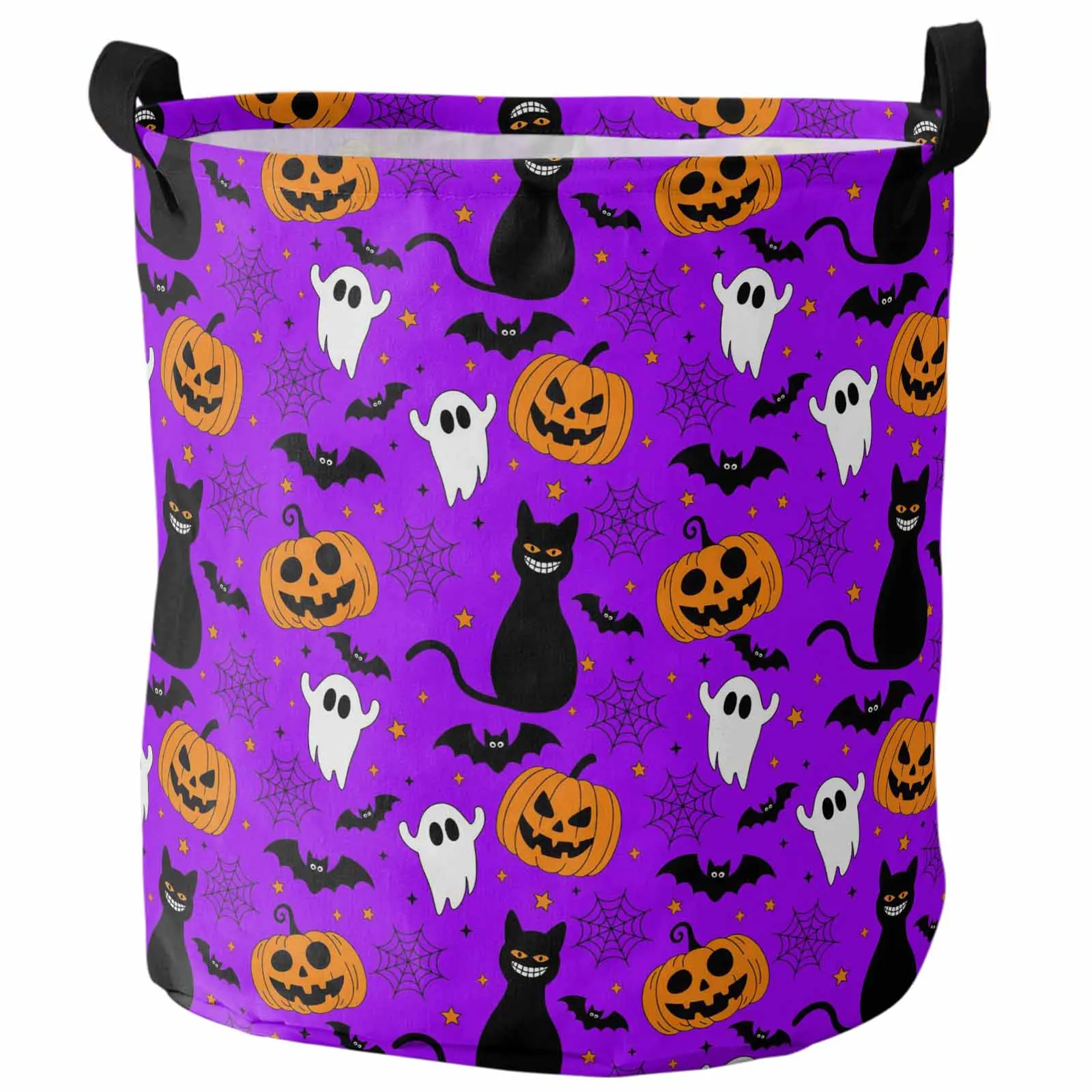 Фиолетовый Хэллоуин Cat Ghost Bat Складная корзина для грязного белья Детский органайзер для игрушек Водонепроницаемые корзины для хранения
Фиолетовый Хэллоуин Cat Ghost Bat Складная корзина для грязного белья Детский органайзер для игрушек Водонепроницаемые корзины для хранения