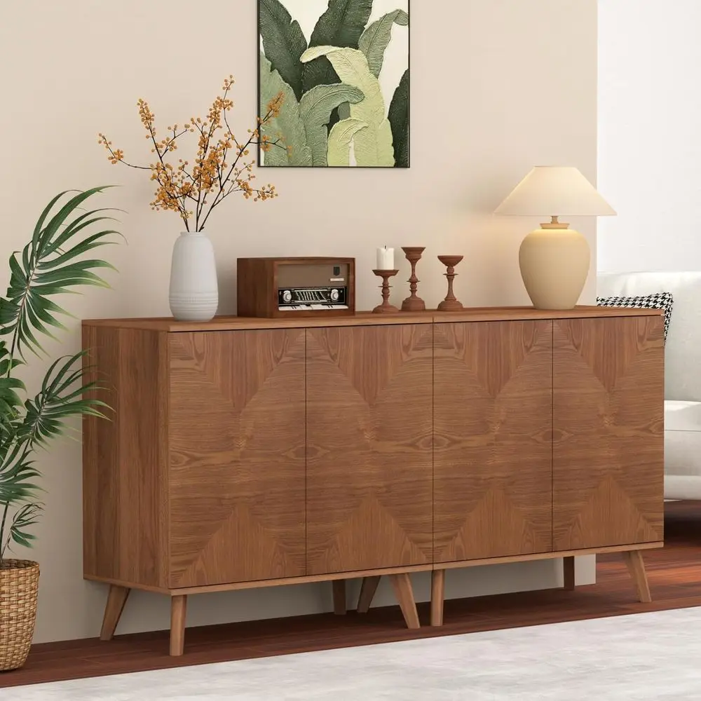 Буфет из орехового дерева 63 Walnut с 4 дверцами и регулируемыми полками для хранения вещей в прихожей, гостиной, коридоре, на кухне и в столовой
Буфет из орехового дерева 63 Walnut с 4 дверцами и регулируемыми полками для хранения вещей в прихожей, гостиной, коридоре, на кухне и в столовой