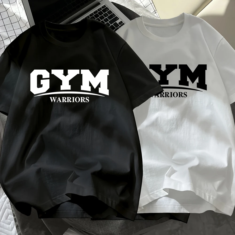 Gym Warriors Letter Cotton T-Shirts Mens Summer Short Sleeve Black White Set Tees Soft Oversize O-Neck Tops Basic Male Clothes
Gym Warriors Letter Cotton T-Shirts Mens Summer Short Sleeve Black White Set Tees Soft Oversize O-Neck Tops Basic Male Clothes