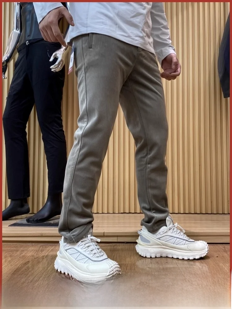 High Quali Men's Busin Casual Fce Lined Straight Leg Pants Silk Luster Autumn Winter Warm Sli Urban Faion
High Quali Men's Busin Casual Fce Lined Straight Leg Pants Silk Luster Autumn Winter Warm Sli Urban Faion