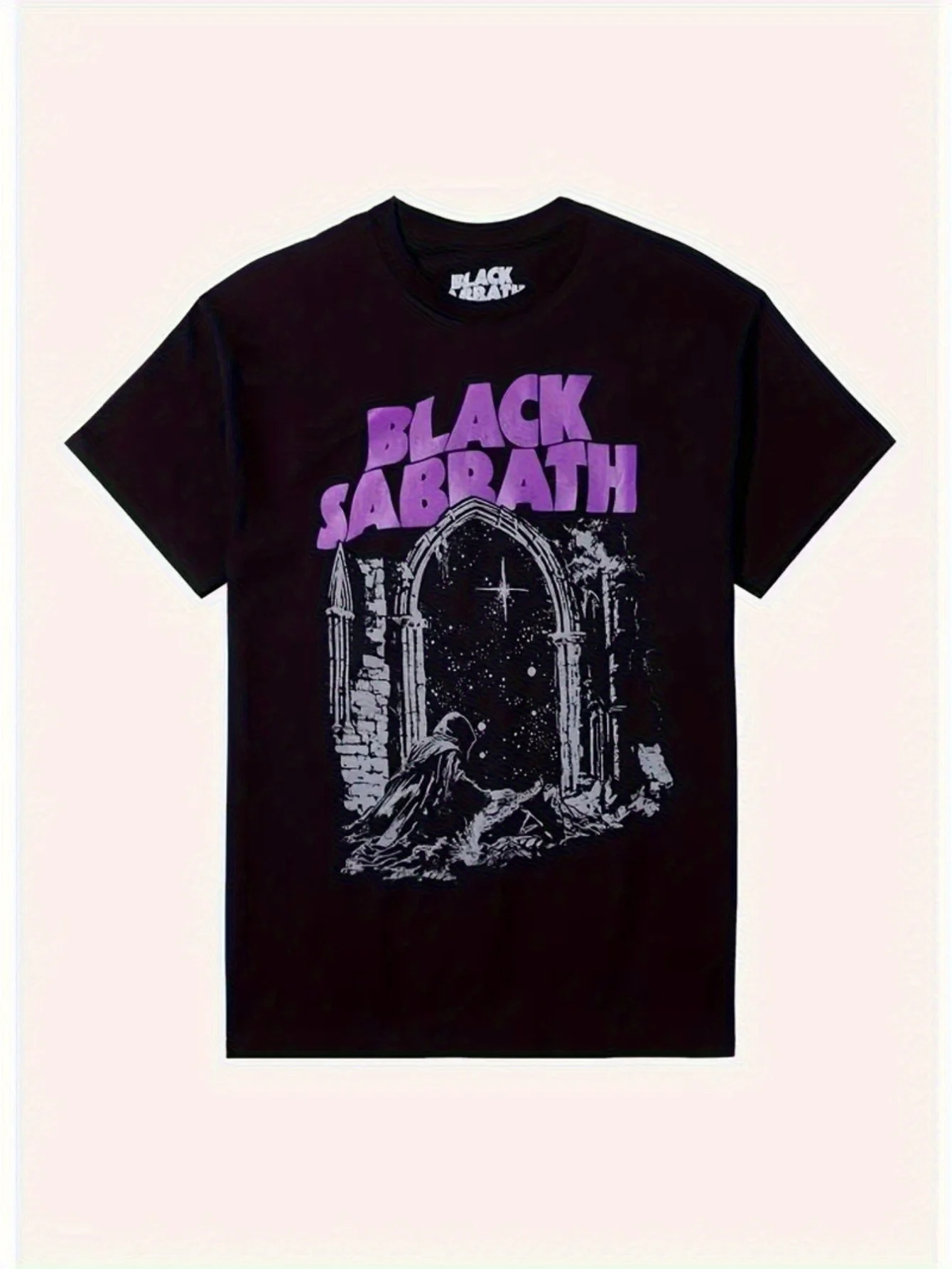 Men'S Heavy Metal Graphic T-Shirt - Black Band Tee with Purple Lettering, Soft Round Neck Short Sleeve Shirt for Concerts
Men'S Heavy Metal Graphic T-Shirt - Black Band Tee with Purple Lettering, Soft Round Neck Short Sleeve Shirt for Concerts