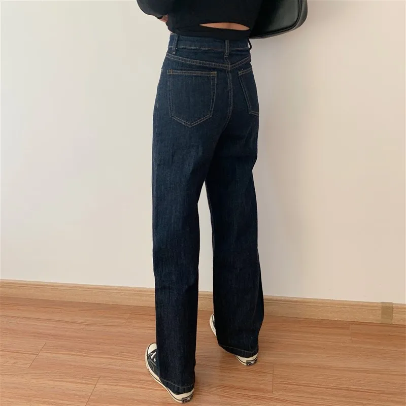 Loose Straight Leg Blue Jeans Women's Autumn Winter plus Size Pear ape Body Slimming Wide Leg Pants Comfortable High Waist
Loose Straight Leg Blue Jeans Women's Autumn Winter plus Size Pear ape Body Slimming Wide Leg Pants Comfortable High Waist