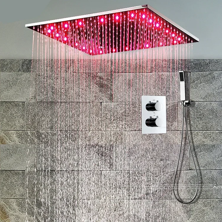 Hm New Design 3 Water Outlet Thermostatic Shower Valve Rain Misty Led Shower Head Set
Hm New Design 3 Water Outlet Thermostatic Shower Valve Rain Misty Led Shower Head Set