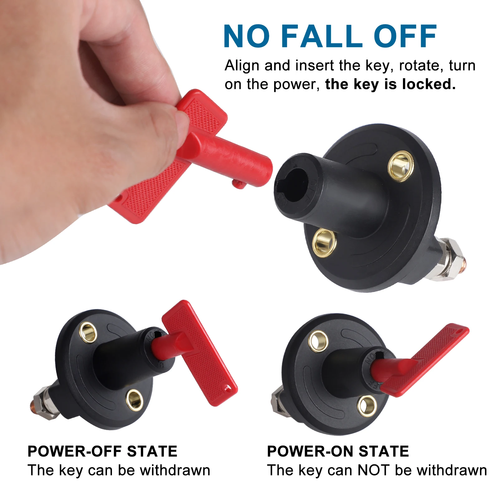 1 Pair Battery Disconnect Cut Off Isolator Kill Switch With Spare Keys For Car Boat Rally Marine Truck RV 4x4 Copper ABS
1 Pair Battery Disconnect Cut Off Isolator Kill Switch With Spare Keys For Car Boat Rally Marine Truck RV 4x4 Copper ABS