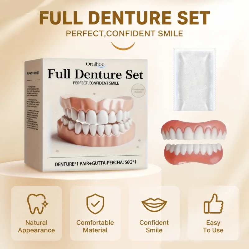 Soft Silicone Tooth Shaping Fastener Set, Comfort Wear White False Teeth, Odorless Easy to Use Clean, Full Accessories H2931-39
Soft Silicone Tooth Shaping Fastener Set, Comfort Wear White False Teeth, Odorless Easy to Use Clean, Full Accessories H2931-39
