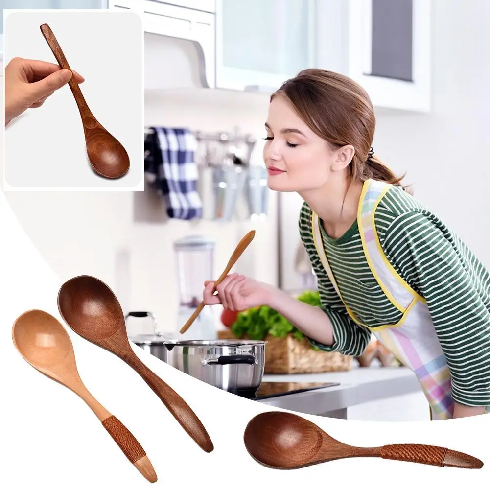 1Pc Wooden Household Spoon Anti Slip Heat Insulation Long Handle Soup Spoon Cooking Mixing Spoon Simple Easy Clean Wooden Spoon
1Pc Wooden Household Spoon Anti Slip Heat Insulation Long Handle Soup Spoon Cooking Mixing Spoon Simple Easy Clean Wooden Spoon