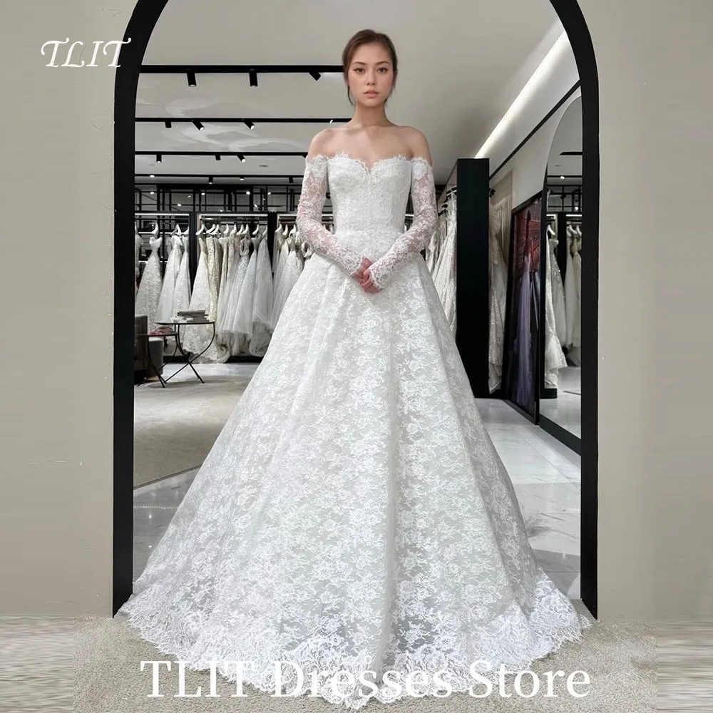 TLIT White Lace A-Line Wedding Dresses Korea Photo Shoot Sweetheart Long Lace Sleeves Bridal Gown Customized Zipper Dresses
TLIT White Lace A-Line Wedding Dresses Korea Photo Shoot Sweetheart Long Lace Sleeves Bridal Gown Customized Zipper Dresses