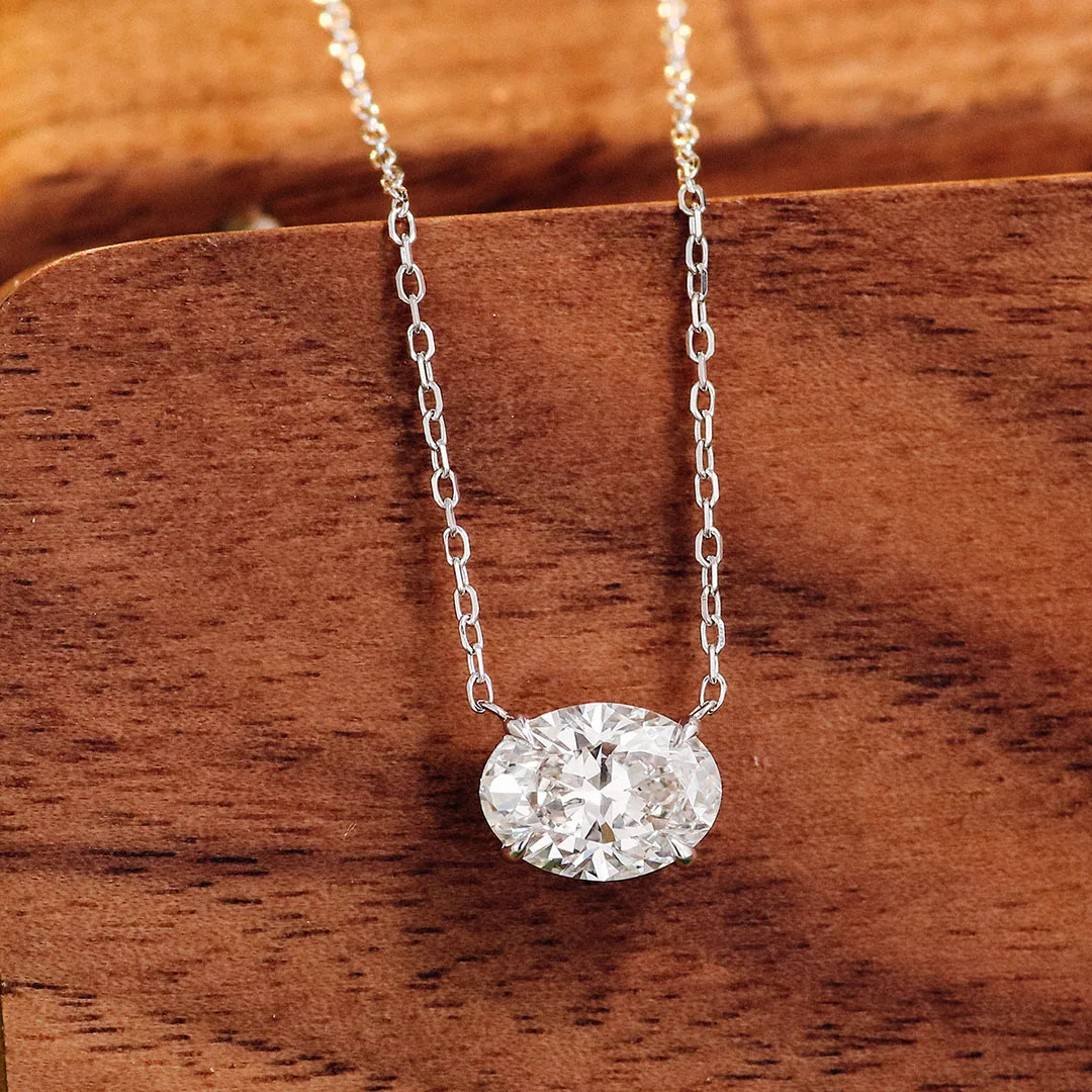 Provence 18K Solid Gold Chain Necklaces 1.4ct Oval shaped Lab grown diamond Pendant Necklace Classic Birthday Anniversary Gift
Provence 18K Solid Gold Chain Necklaces 1.4ct Oval shaped Lab grown diamond Pendant Necklace Classic Birthday Anniversary Gift