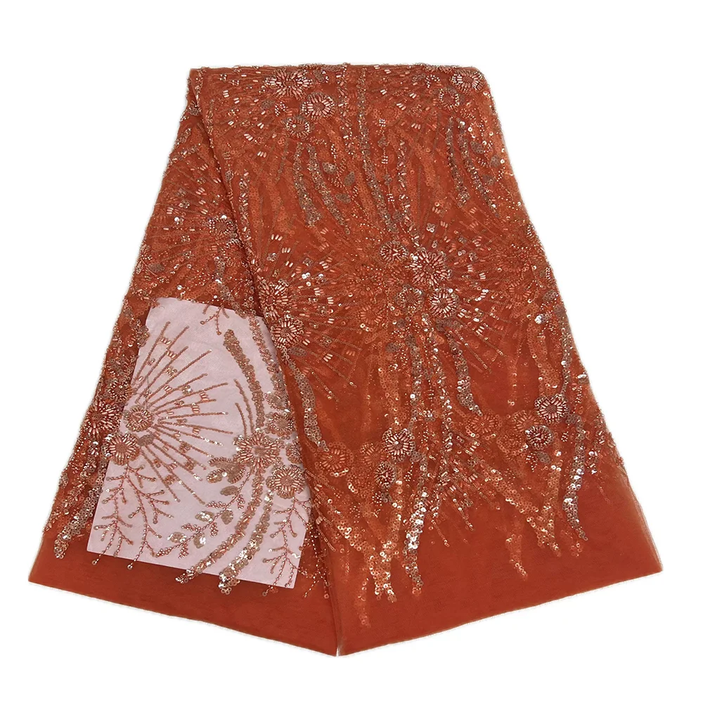 French Sequins Beaded Embroidery Dyeing Lace Fabric 2025 High Quality Nigerian Fashion Beaded Lace for Wedding Party Material
French Sequins Beaded Embroidery Dyeing Lace Fabric 2025 High Quality Nigerian Fashion Beaded Lace for Wedding Party Material