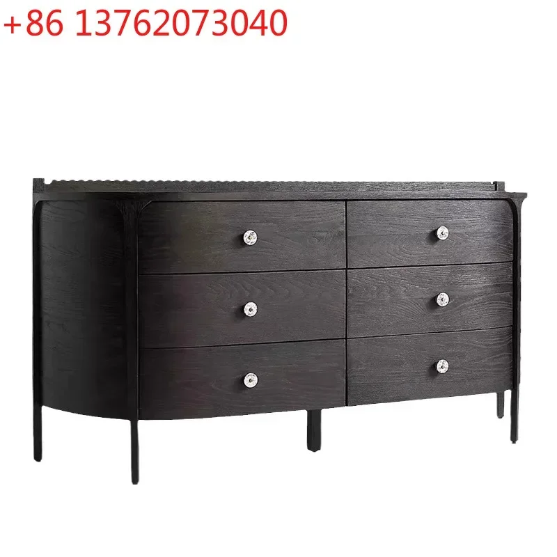 American light luxury solid wood chest simple black decorative cabinet French rural retro six chest cabinet
American light luxury solid wood chest simple black decorative cabinet French rural retro six chest cabinet