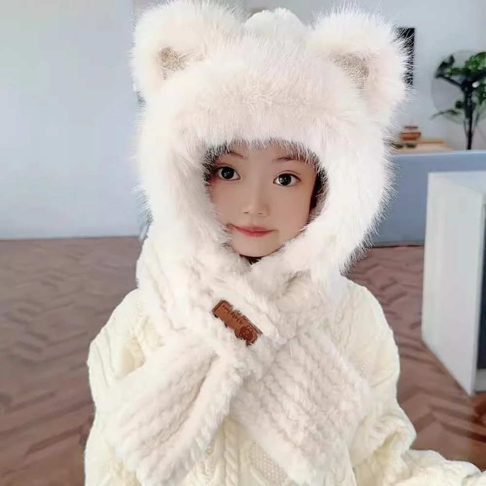 2024 Cute Plush Hat Bear Ears Design Winter Windproof Beanie Hat For Women Thickened Warm Ear Protection Scarf One-piece Hat
2024 Cute Plush Hat Bear Ears Design Winter Windproof Beanie Hat For Women Thickened Warm Ear Protection Scarf One-piece Hat
