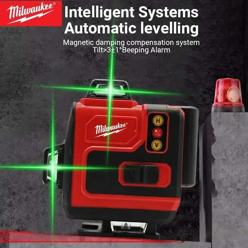 Milwaukee M18 Battery Compatible Laser Level, 4D 6 Lines 360° Green Beam, High Precision Horizontal Vertical Self-Leveling Tool.
Milwaukee M18 Battery Compatible Laser Level, 4D 6 Lines 360° Green Beam, High Precision Horizontal Vertical Self-Leveling Tool.