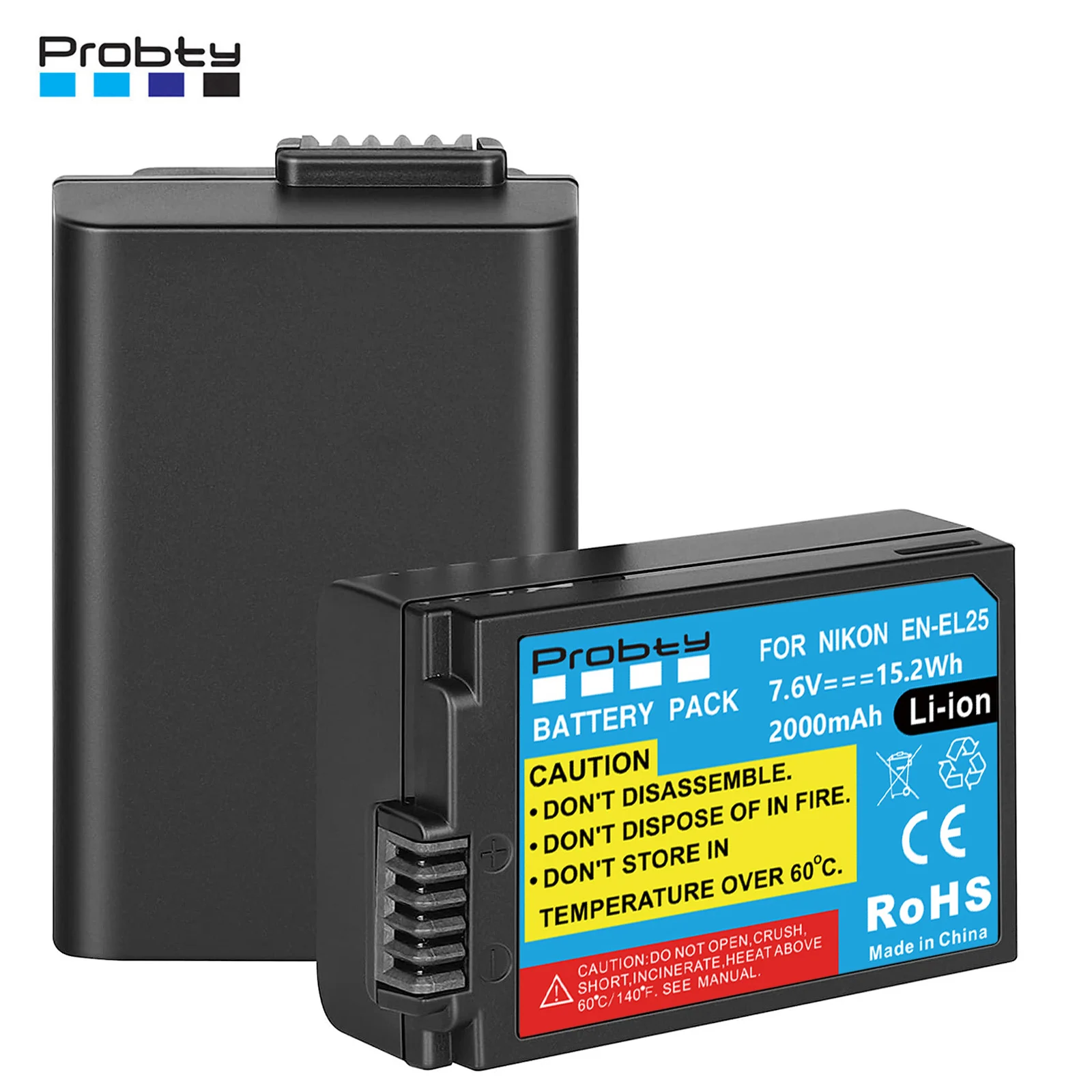 Original Probty 2000mAh EN EL25 EN EL25A EN-EL25a Battery For Nikon Z30, Z50, Zfc cameras
Original Probty 2000mAh EN EL25 EN EL25A EN-EL25a Battery For Nikon Z30, Z50, Zfc cameras