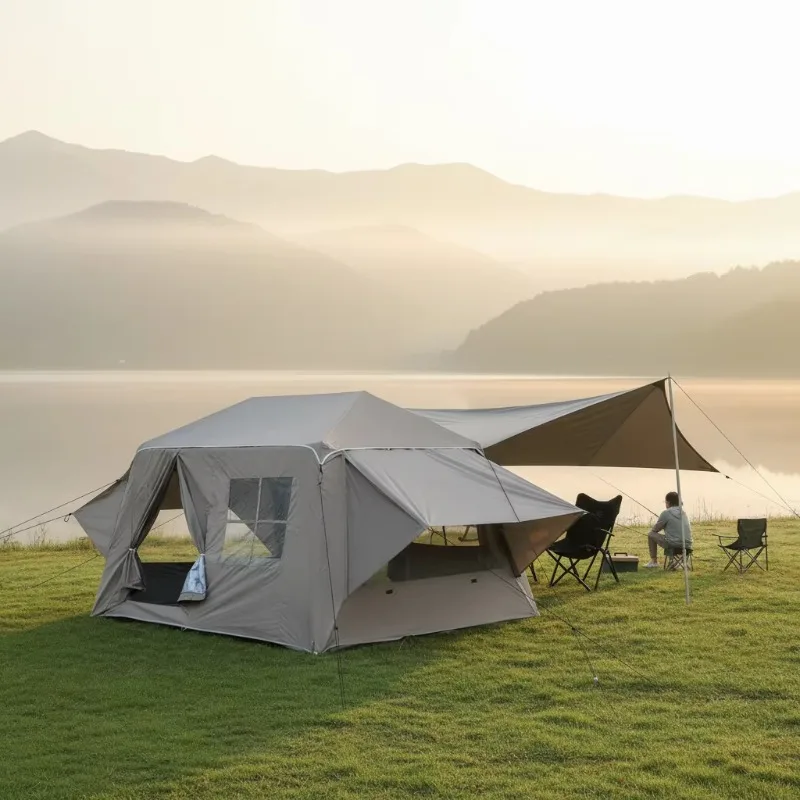 Fully Equipped Automatic Portable Sunshade and Rainproof Tent Set 3 -5 People with Canopy and Star Window for Outdoor Camping
Fully Equipped Automatic Portable Sunshade and Rainproof Tent Set 3 -5 People with Canopy and Star Window for Outdoor Camping
