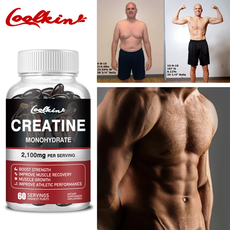Creatine Monohydrate Capsules for Muscle growth & Performance Improvement Workout Recovery Mass Gainer
Creatine Monohydrate Capsules for Muscle growth & Performance Improvement Workout Recovery Mass Gainer