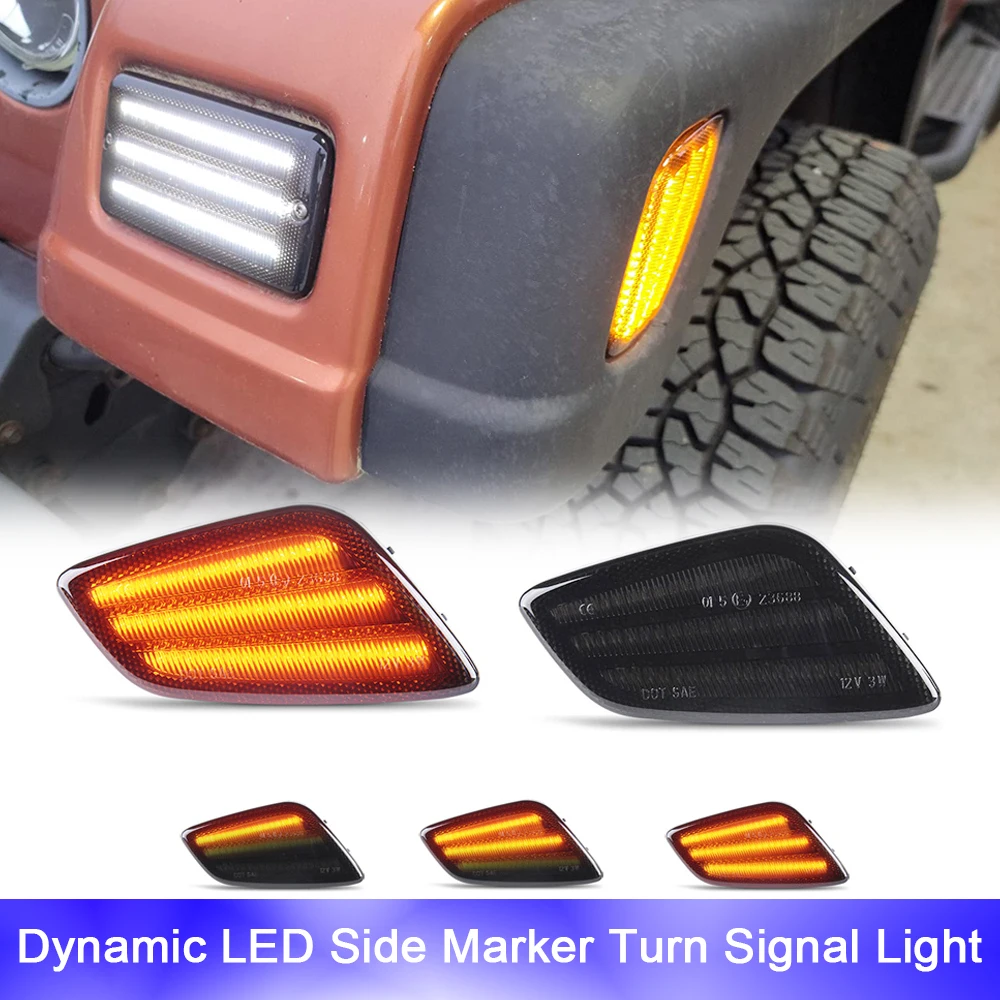 2pcs Front Bumper LED Repeat Blinker Turn Signal Light for Jeep Wrangler TJ 1997-2006 OEM#55156488AB Stop Indicator Assembly
2pcs Front Bumper LED Repeat Blinker Turn Signal Light for Jeep Wrangler TJ 1997-2006 OEM#55156488AB Stop Indicator Assembly
