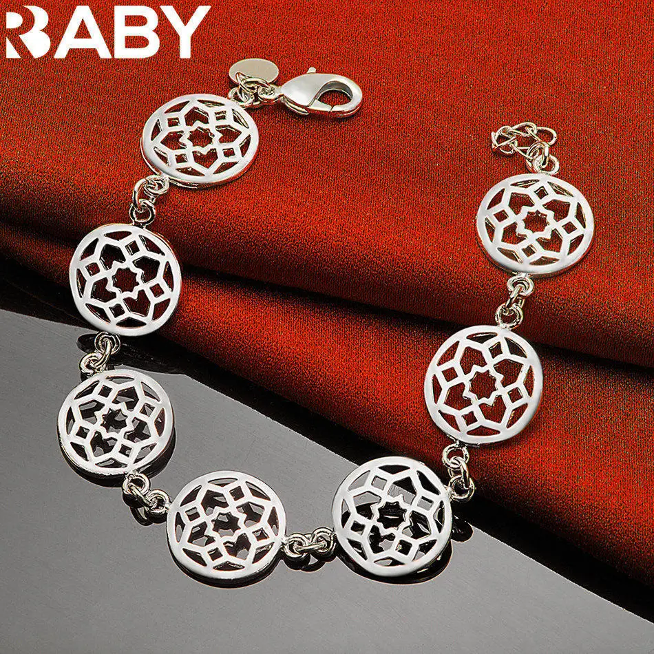 URBABY 925 Sterling Silver Round Flower Bracelet For Women Boutique Jewelry Retro Elegant Party Holiday Gifts
URBABY 925 Sterling Silver Round Flower Bracelet For Women Boutique Jewelry Retro Elegant Party Holiday Gifts