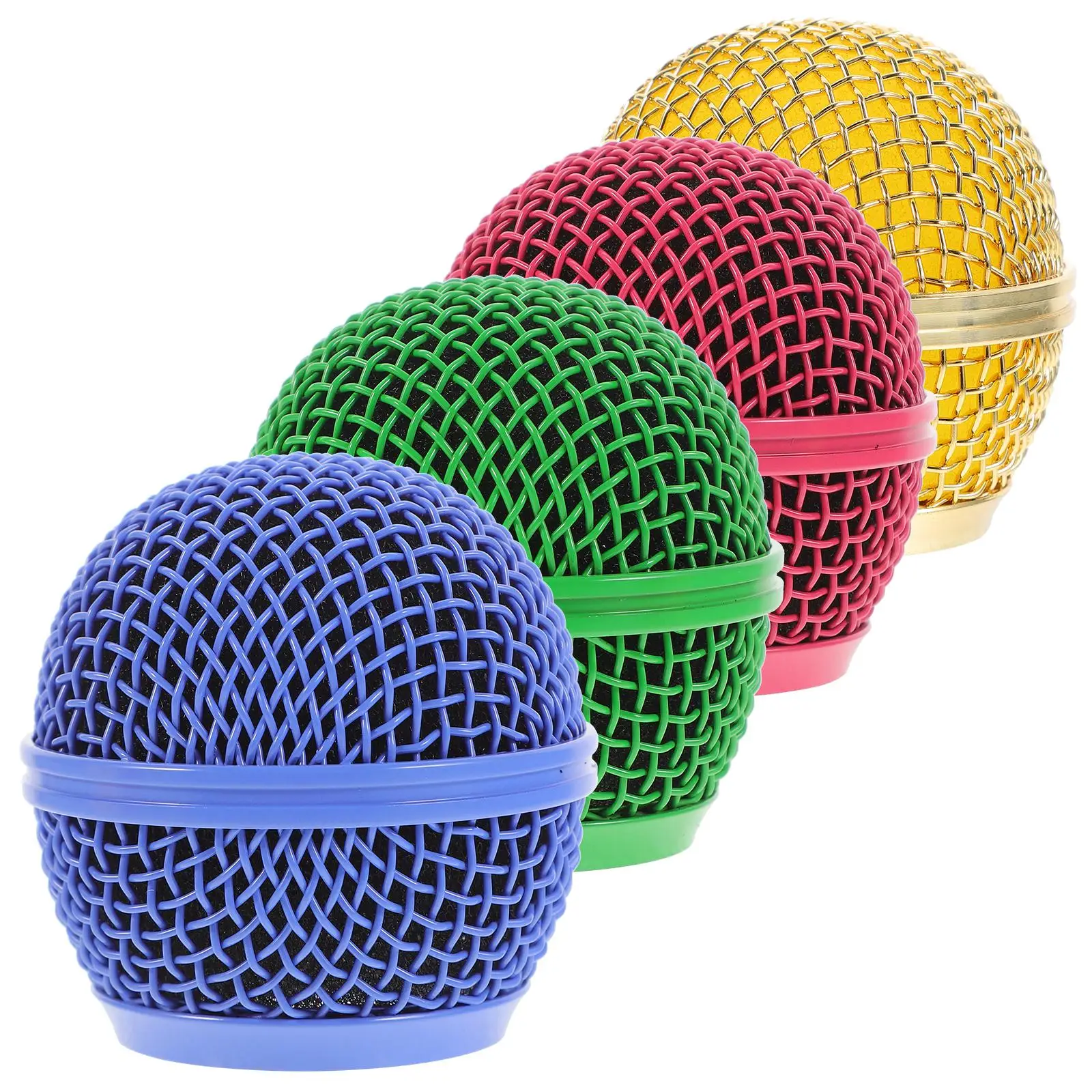 4 Pcs Microphone Mesh Head Ball Grill Metal Replacement Grille Vintage Wind Covers for Microphones
4 Pcs Microphone Mesh Head Ball Grill Metal Replacement Grille Vintage Wind Covers for Microphones