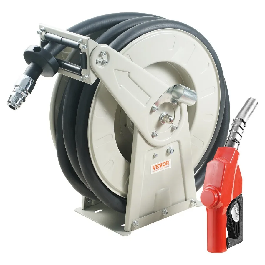 Fuel Hose Reel 1 x 33' Extra Long Retractable Diesel Hose Reel HeavyDuty Carbon Steel Construction with Automatic Fuel Nozzle
Fuel Hose Reel 1 x 33' Extra Long Retractable Diesel Hose Reel HeavyDuty Carbon Steel Construction with Automatic Fuel Nozzle