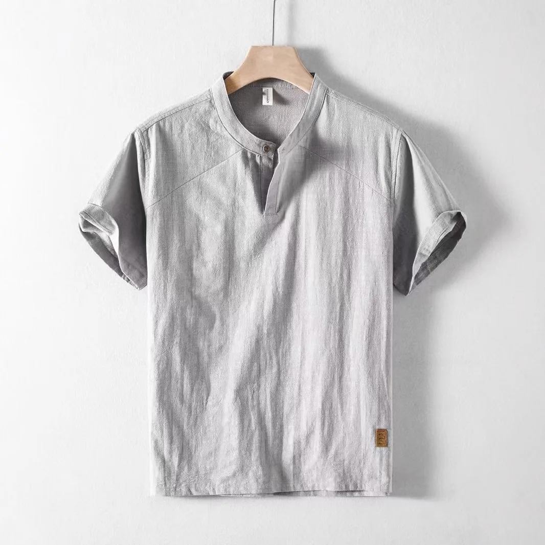 2025 Summer Men's Fashionable Breathable Short Sleeve T-shirt, Casual Stand up Collar Shirt, Thin Upper Sleeve, New Style
2025 Summer Men's Fashionable Breathable Short Sleeve T-shirt, Casual Stand up Collar Shirt, Thin Upper Sleeve, New Style