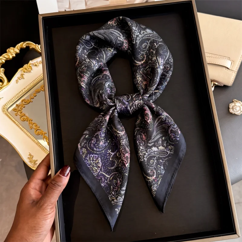 Women's Silk Scarf Hijab Fashion Turban Neckerchief Headscarf Bandana Shawl Handkerchief Headband Luxury Square Print Wraps
Women's Silk Scarf Hijab Fashion Turban Neckerchief Headscarf Bandana Shawl Handkerchief Headband Luxury Square Print Wraps