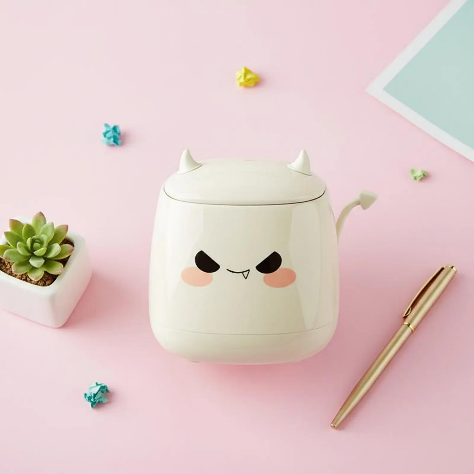 Devil Desk Trash Can Cartoon Desktop Trash Bin Flip-Top Bin Compact Size Waste Basket Rounded Rectangular
Devil Desk Trash Can Cartoon Desktop Trash Bin Flip-Top Bin Compact Size Waste Basket Rounded Rectangular