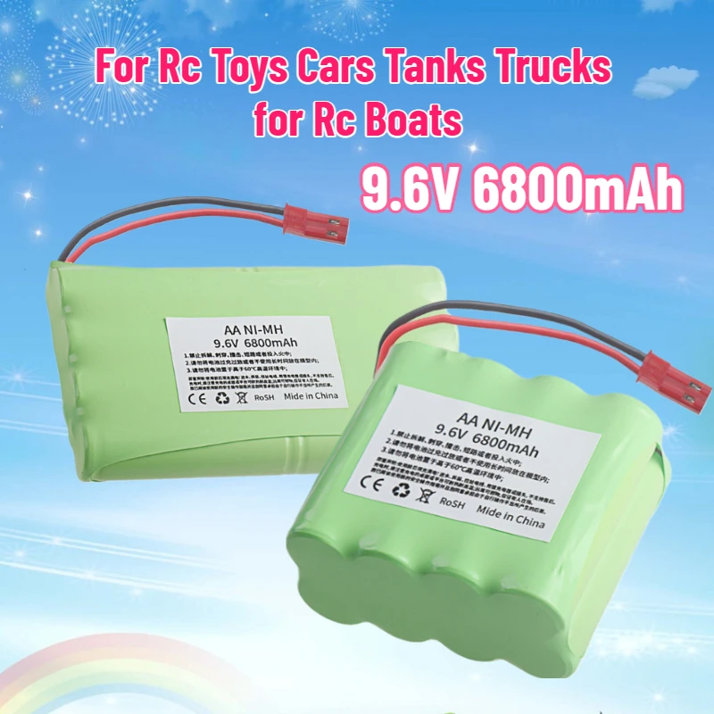 9.6V 6800mAh Rechargeable Battery with JST Connector for Rc Toys Cars Tanks Trucks NiMH AA 9.6v Batteries for Rc Boats
9.6V 6800mAh Rechargeable Battery with JST Connector for Rc Toys Cars Tanks Trucks NiMH AA 9.6v Batteries for Rc Boats