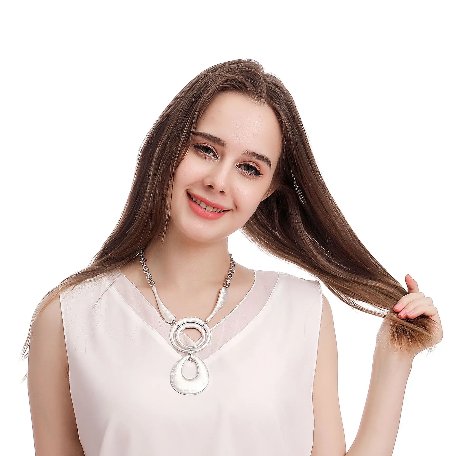 DIY accessories jewelry popular European and American style necklace women's metal geometric short simple fashion brushed sh
DIY accessories jewelry popular European and American style necklace women's metal geometric short simple fashion brushed sh