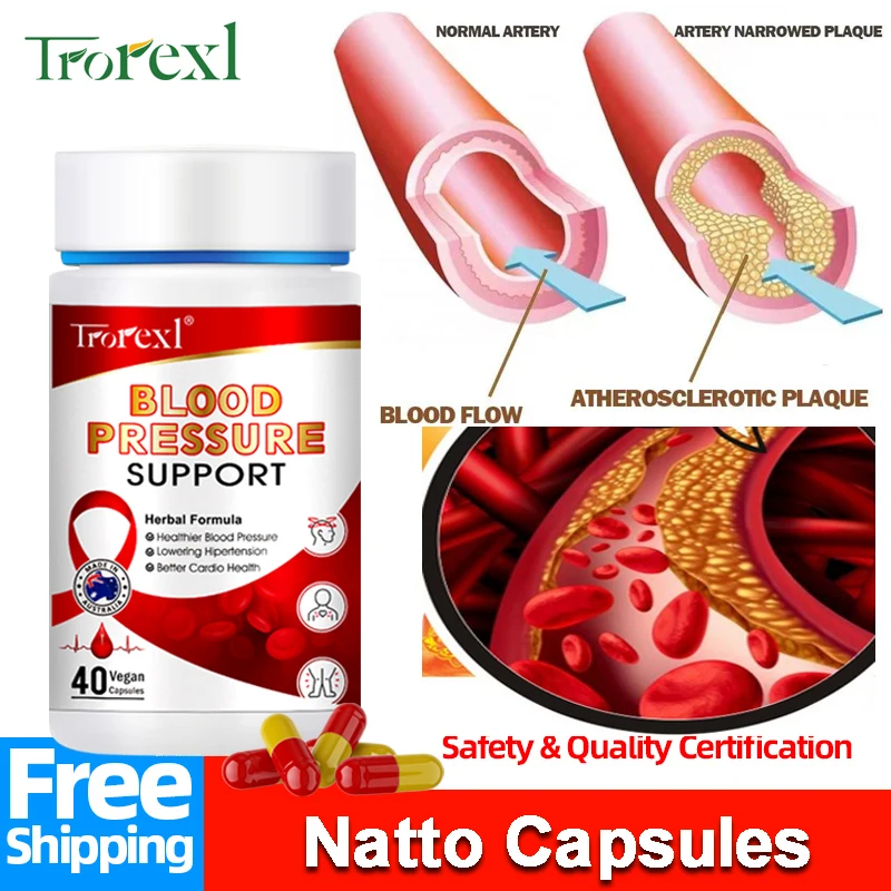Natto Capsules Helps Balance Blood Pressure Support Blood Flow, Digestive, Immune System, Improve Heart and Vascular Health
Natto Capsules Helps Balance Blood Pressure Support Blood Flow, Digestive, Immune System, Improve Heart and Vascular Health