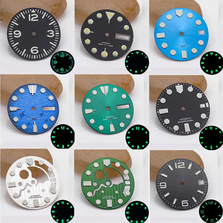 28.5mm Watch Dial NH35 NH36 Dial fit For SKX007 SPRD 6105 Tuna SPB185 SPB187 Watch Cases Feet 3.0 3.8 4.1 Green Luminous Dial
28.5mm Watch Dial NH35 NH36 Dial fit For SKX007 SPRD 6105 Tuna SPB185 SPB187 Watch Cases Feet 3.0 3.8 4.1 Green Luminous Dial