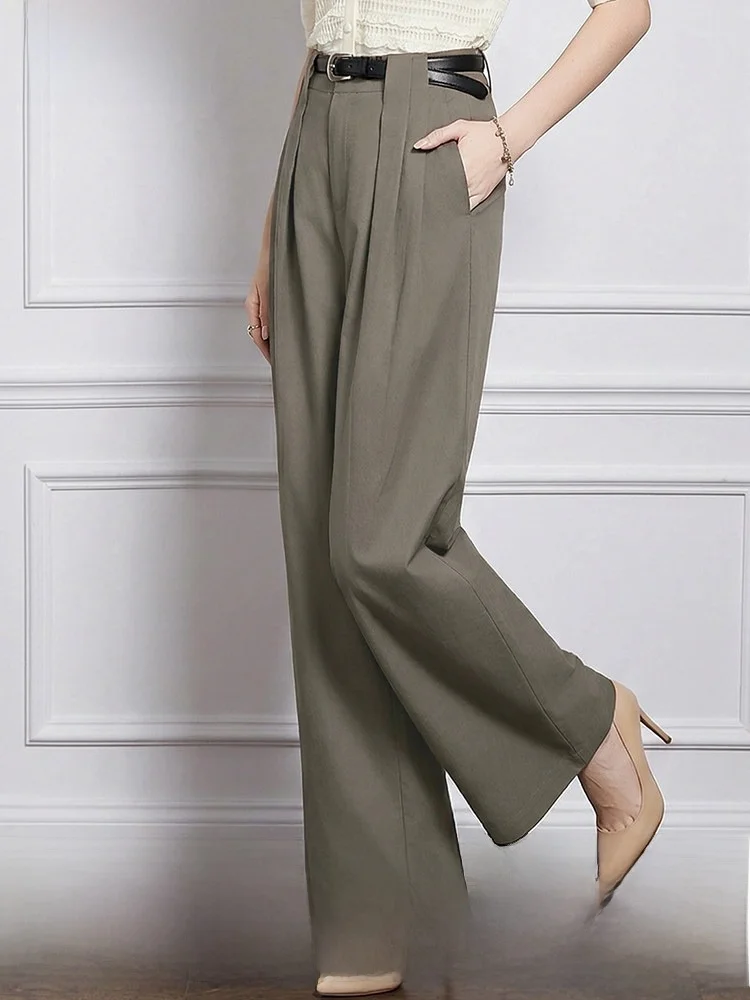 High Waist Suit Pants Women's Casual Slim Straight Leg Wide Leg Workwear Trousers Summer Fashionable Business Pants
High Waist Suit Pants Women's Casual Slim Straight Leg Wide Leg Workwear Trousers Summer Fashionable Business Pants